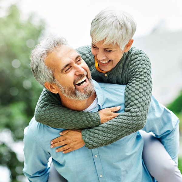 mature couple spending time together outside